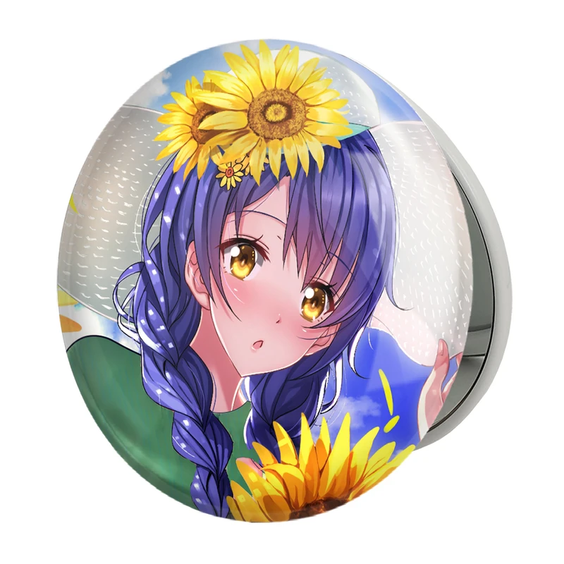 آینه جیبی خندالو طرح مگومی انیمه جنگ غذاها Food Wars مدل تاشو کد 17034 