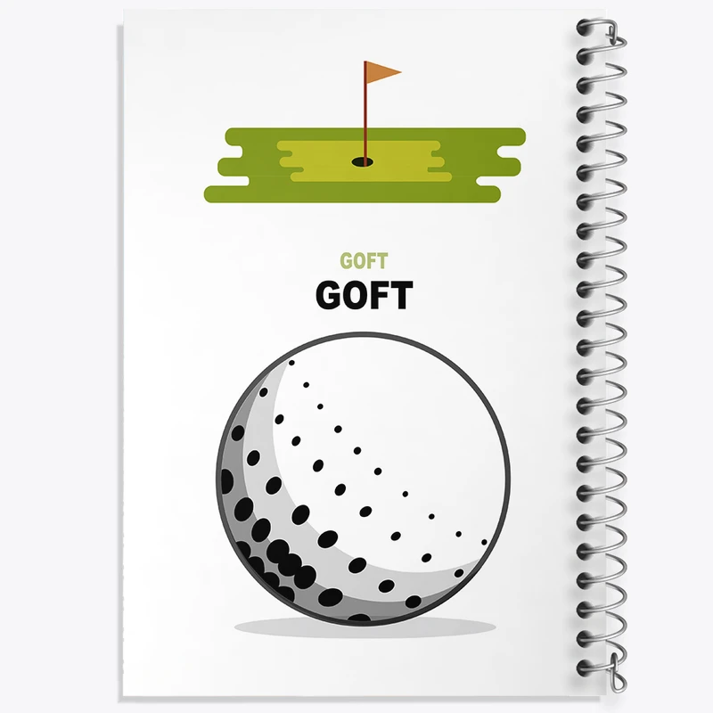 دفتر ژورنال نویسی 50 برگ خندالو مدل نقطه ای طرح گلف کد N893