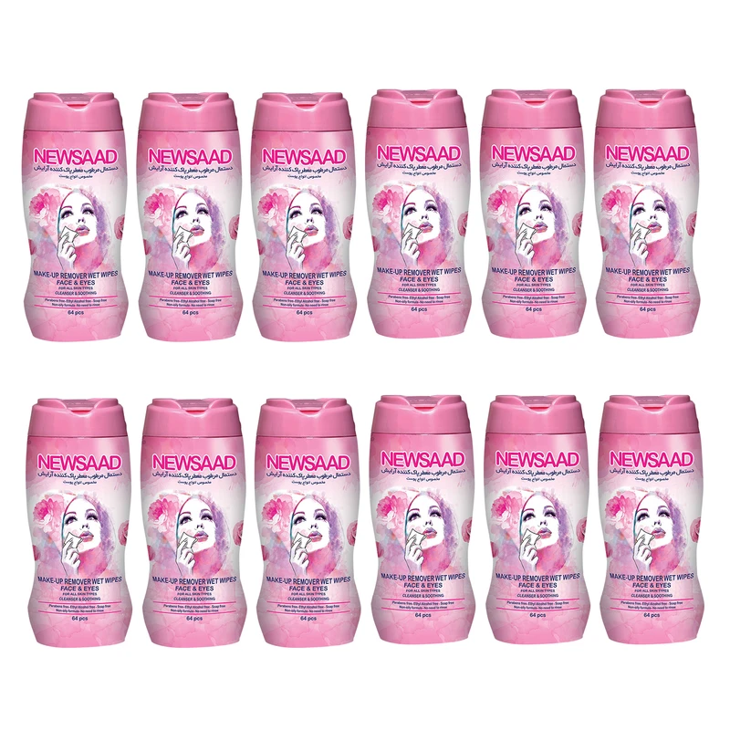 دستمال مرطوب نیوساد مدل Wet-Wipes مجموعه 12 عددی