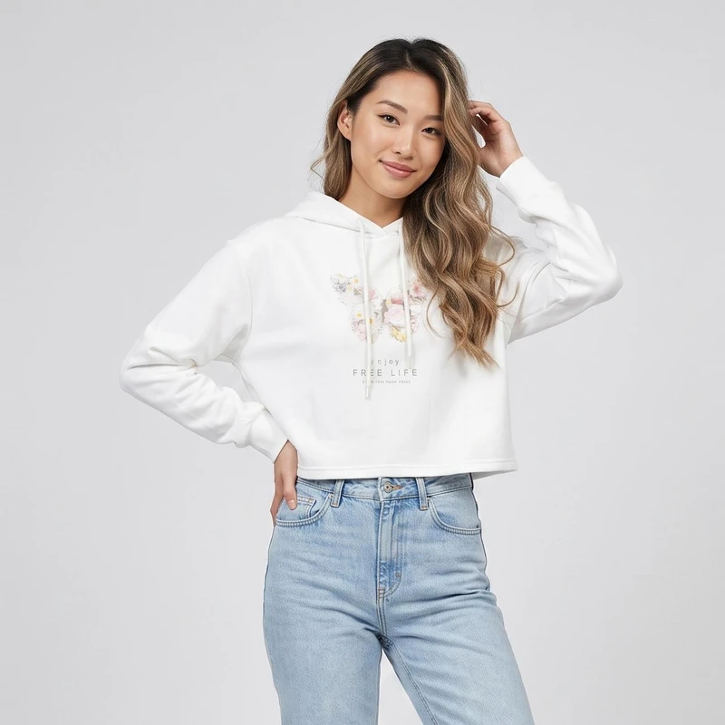 کراپ هودی زنانه شین کد 0263