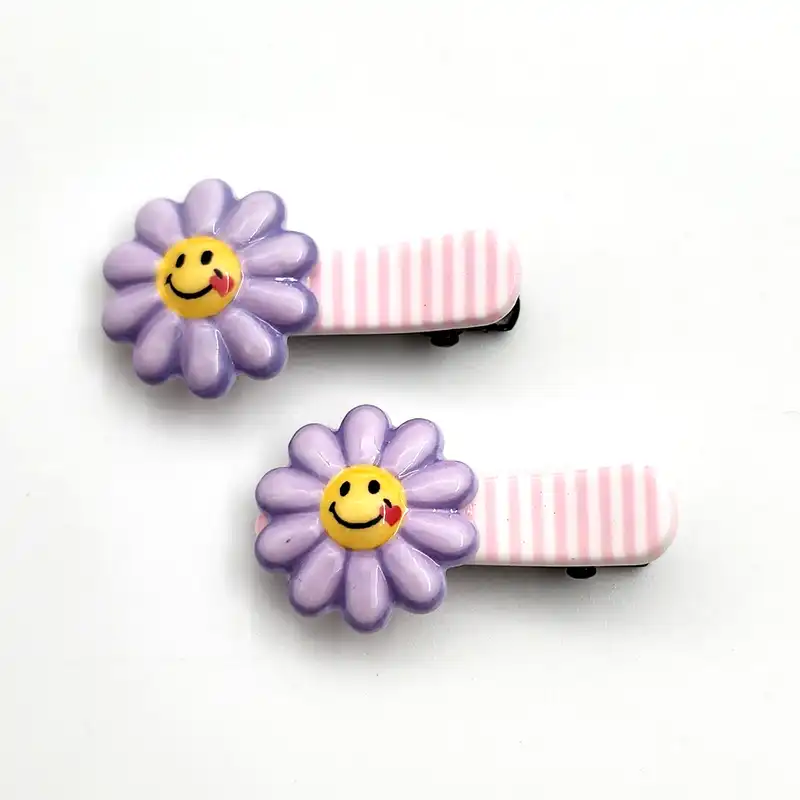 گیره مو دخترانه مدل آفتابگردان کد SNG286-2 بسته 2 عددی