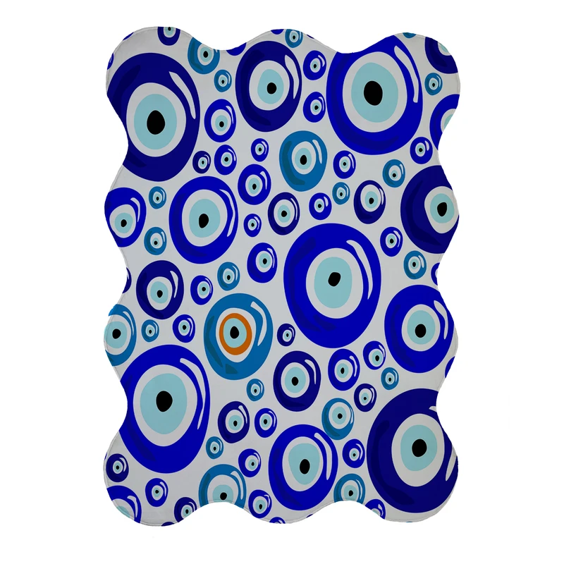 پادری مدل دالبر طرح چشم نظر کد 9135 سایز 80x110 سانتی متر 