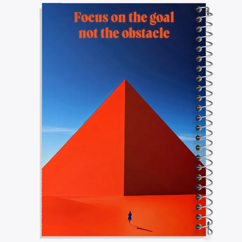 دفتر شطرنجی 50 برگ خندالو طرح Focus On The Goal Not The Obstacle کد N2380