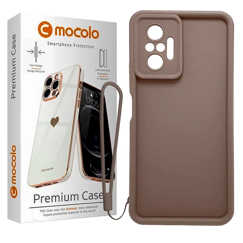 کاور موکولو مدل Silicone Puffer Strap مناسب برای گوشی موبایل شیائومی Redmi Note 10 Pro / Note 10 Pro Max به همراه بند آویز