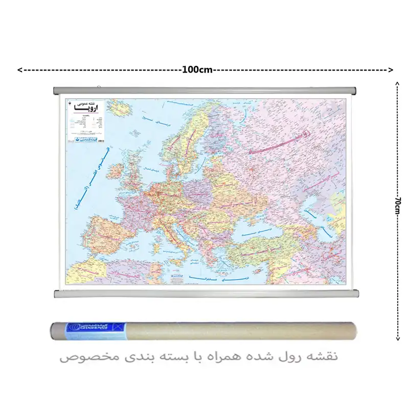 نقشه انتشارات گیتاشناسی مدل اروپا سیاسی بزرگ کد L351