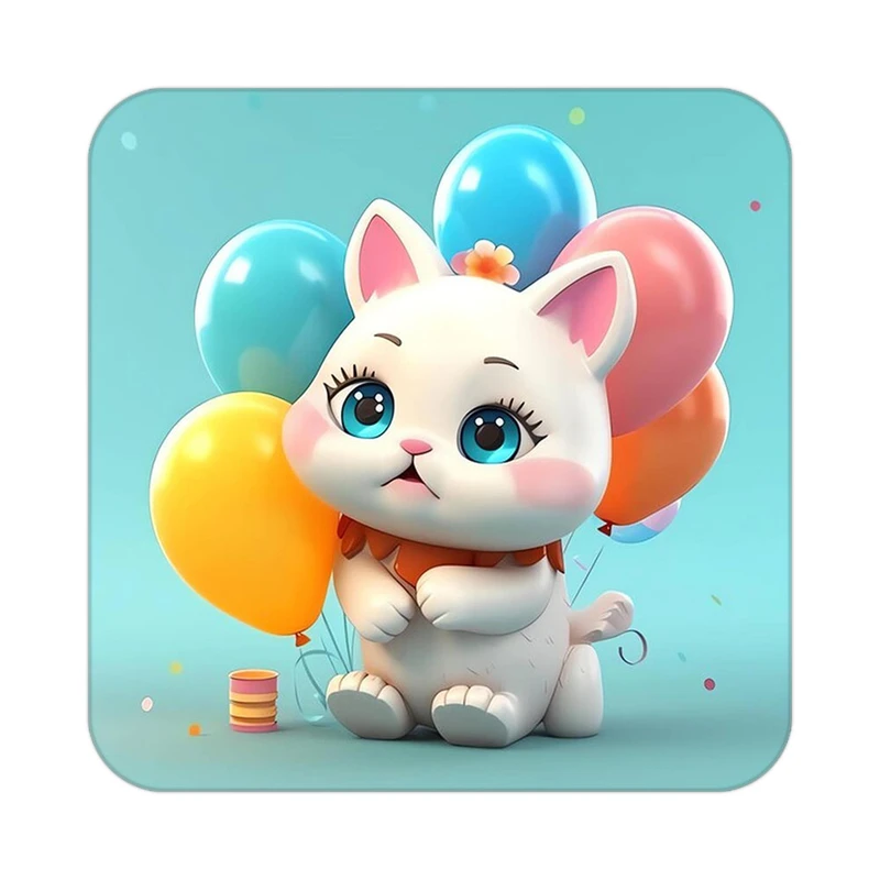 زیر لیوانی کاکتی طرح حیوانات کارتونی مدل mp27586