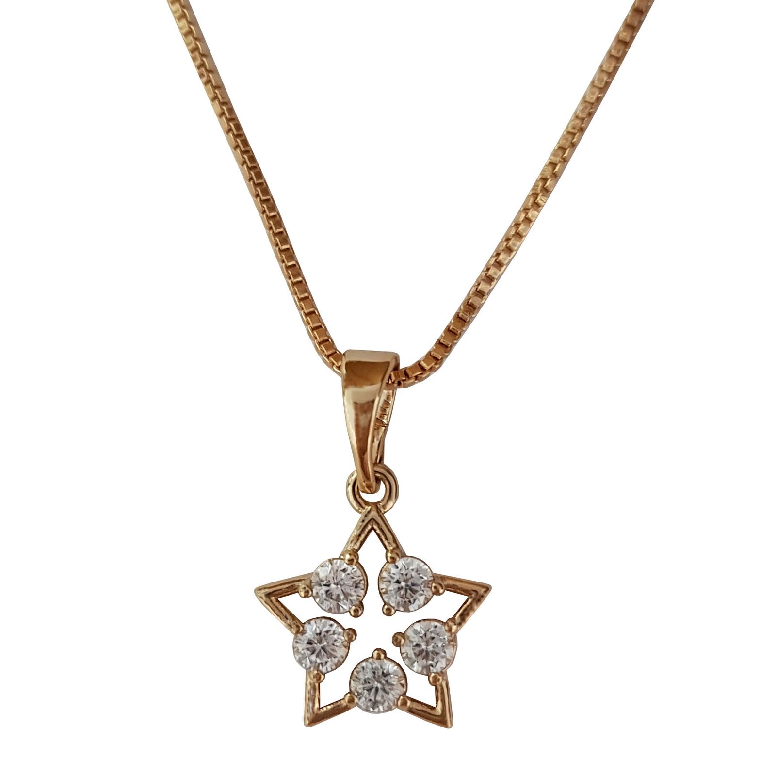 گردنبند زنانه ژوپینگ مدل ستاره نگینی 349633 - - 1