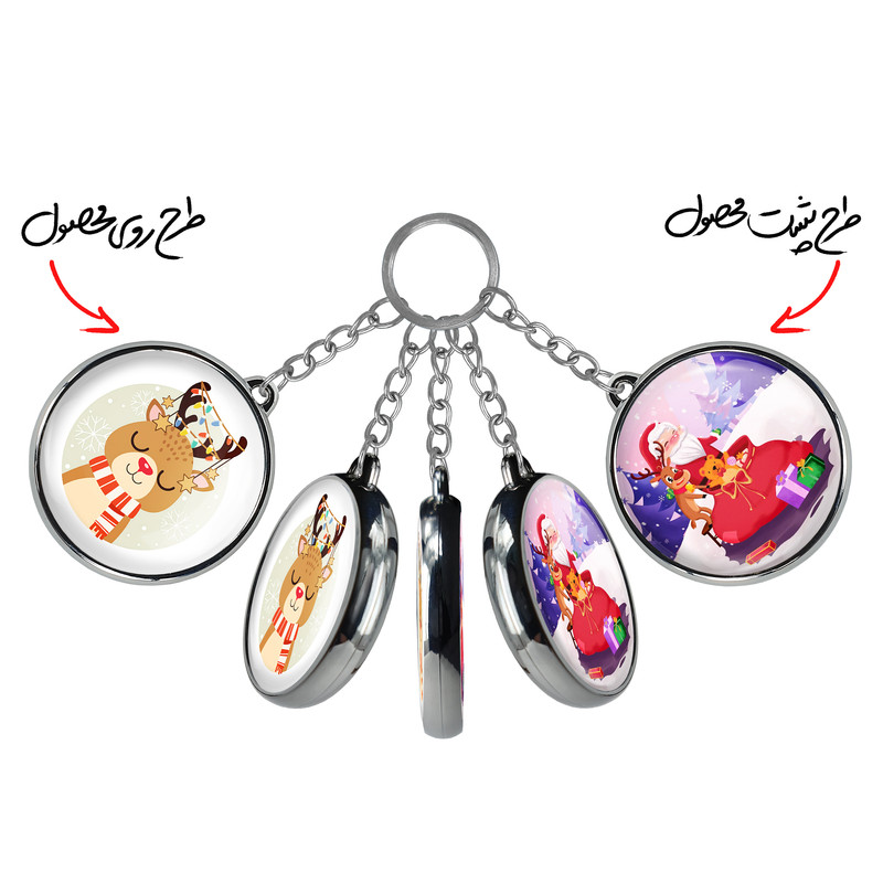 جاکلیدی خندالو طرح کریسمس Christmas مدل دوطرفه کد 2216122162