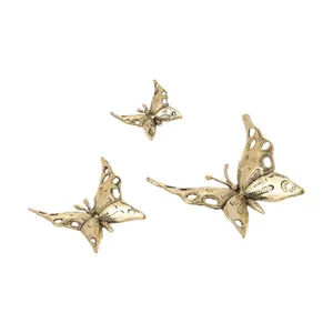 دکوری برنجی مدل پروانه کد 026 مجموعه 3 عددی 