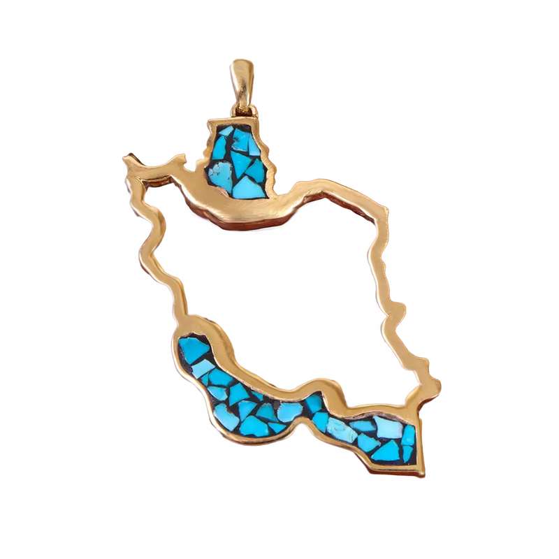 آویز گردنبند نقره مدل طرح ایران کد 21830 آویز گردنبند نقره مدل طرح ایران کد 21830