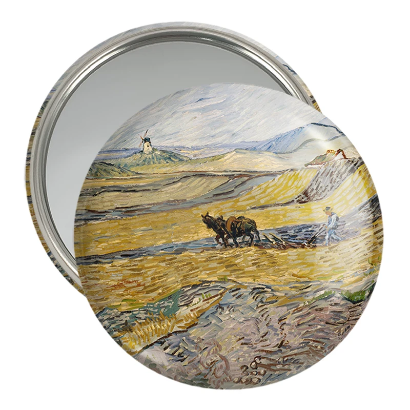 آینه جیبی خندالو مدل شخم زدن مزرعه ونسان ونگوگ (Van Gogh) کد 36789