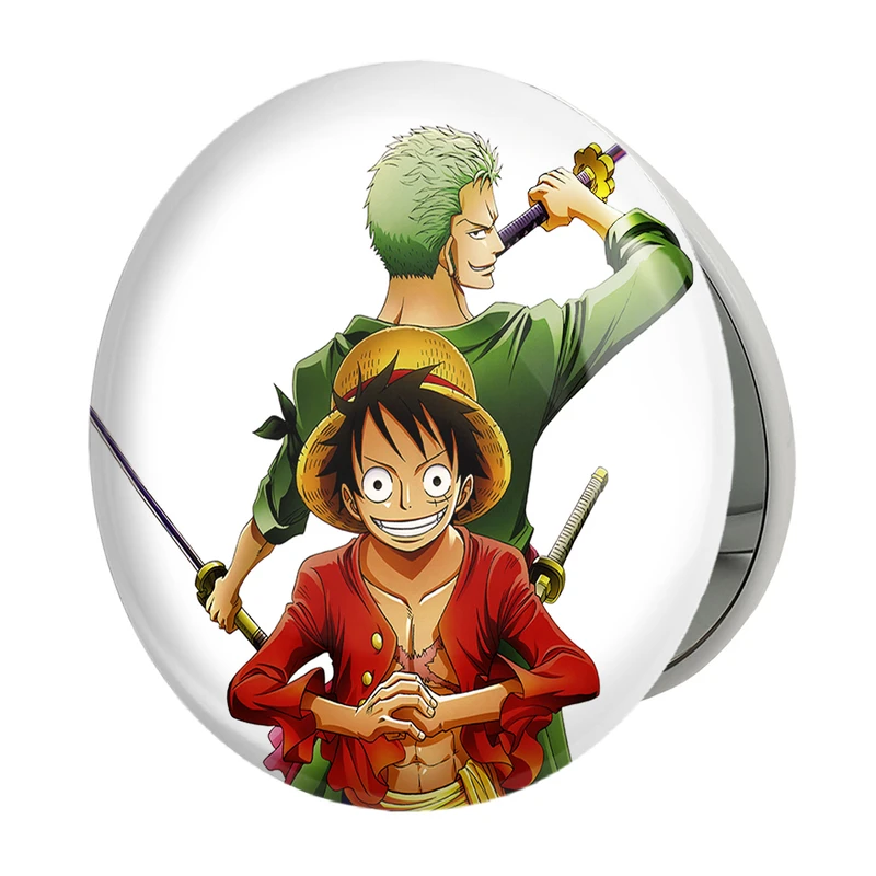 آینه جیبی خندالو طرح لوفی و زورو انیمه وان پیس One Piece مدل تاشو کد 11443 