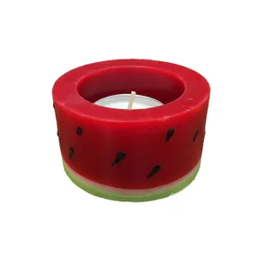 شمع دست ساز مدل هندوانه ای