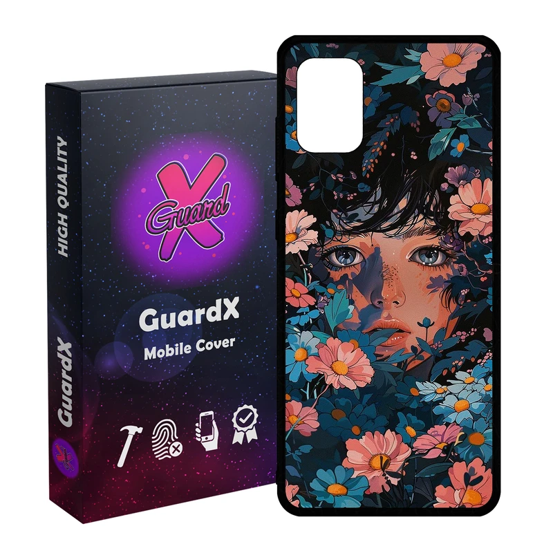 کاور گارد ایکس طرح دختر گل مدل  Glass10786 مناسب برای گوشی موبایل سامسونگ Galaxy A31