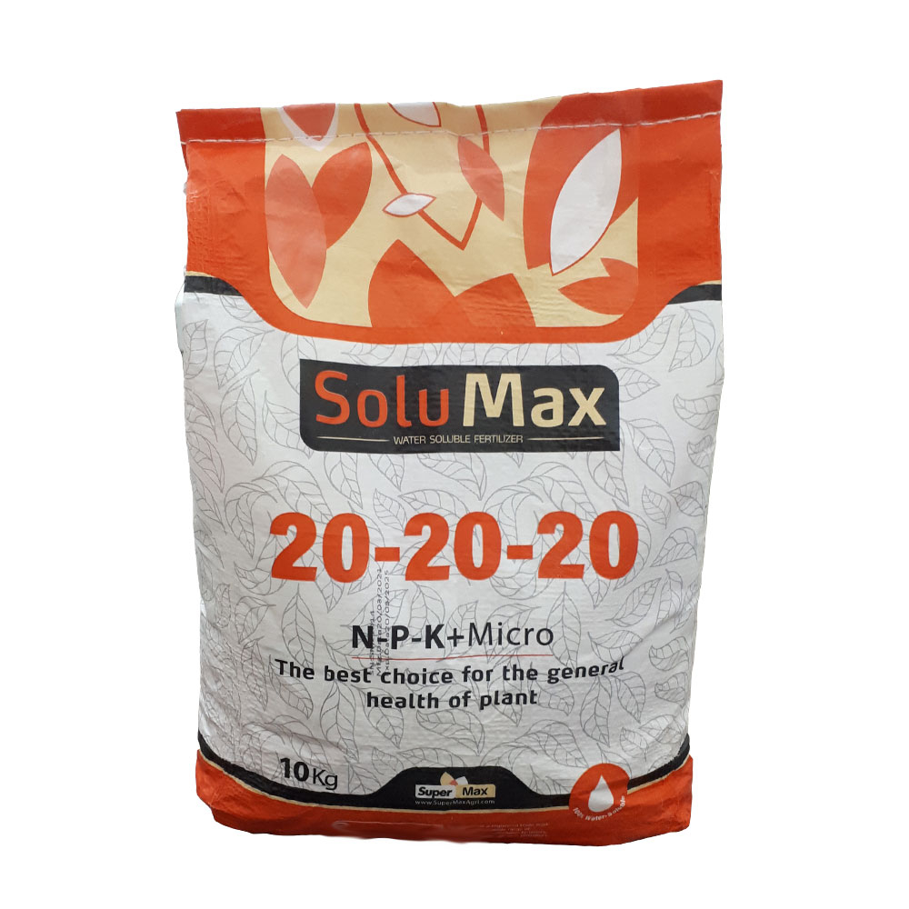 کود ان پی کا 20-20-20 سوپرمکس مدل Solu Max وزن 10 کیلوگرم