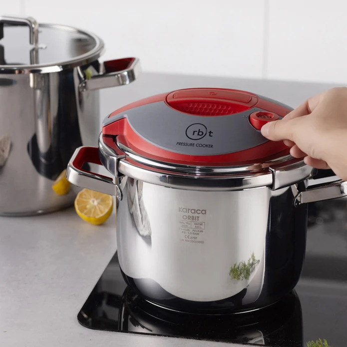 زودپز دوقلو کاراجا مدل Orbit İnduksiyon گنجایش 8 و 6 لیتر