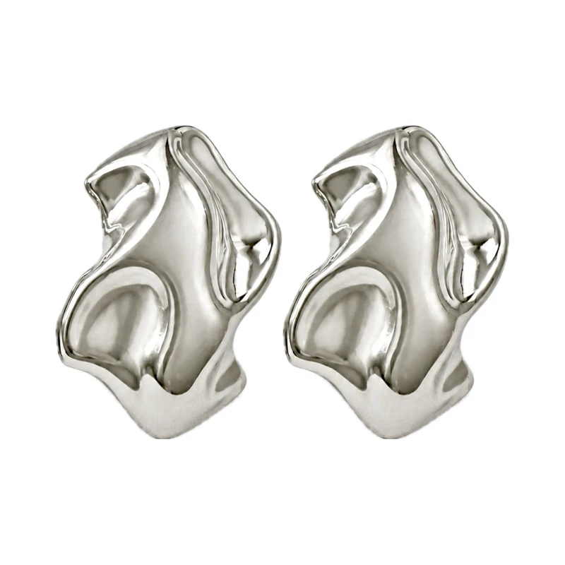 گوشواره میخی زنانه مدل موج دار کد G-22