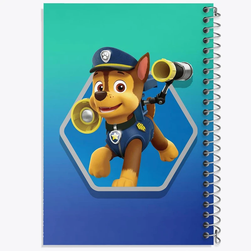 دفتر مشق 100 برگ خندالو طرح چیس سگ های نگهبان Paw Patrol کد 12586