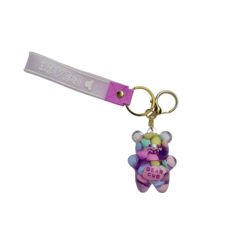 جاکلیدی دخترانه مدل اکواریومی طرح خرس پاستیلی