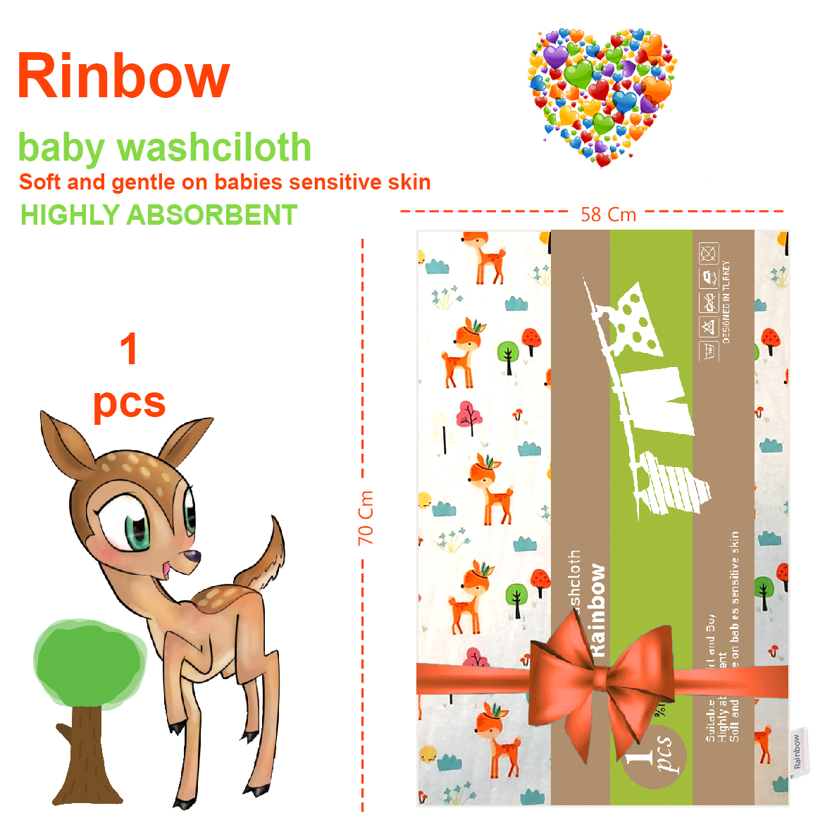 خشک کن کودک رینبو مدل Deer Baby