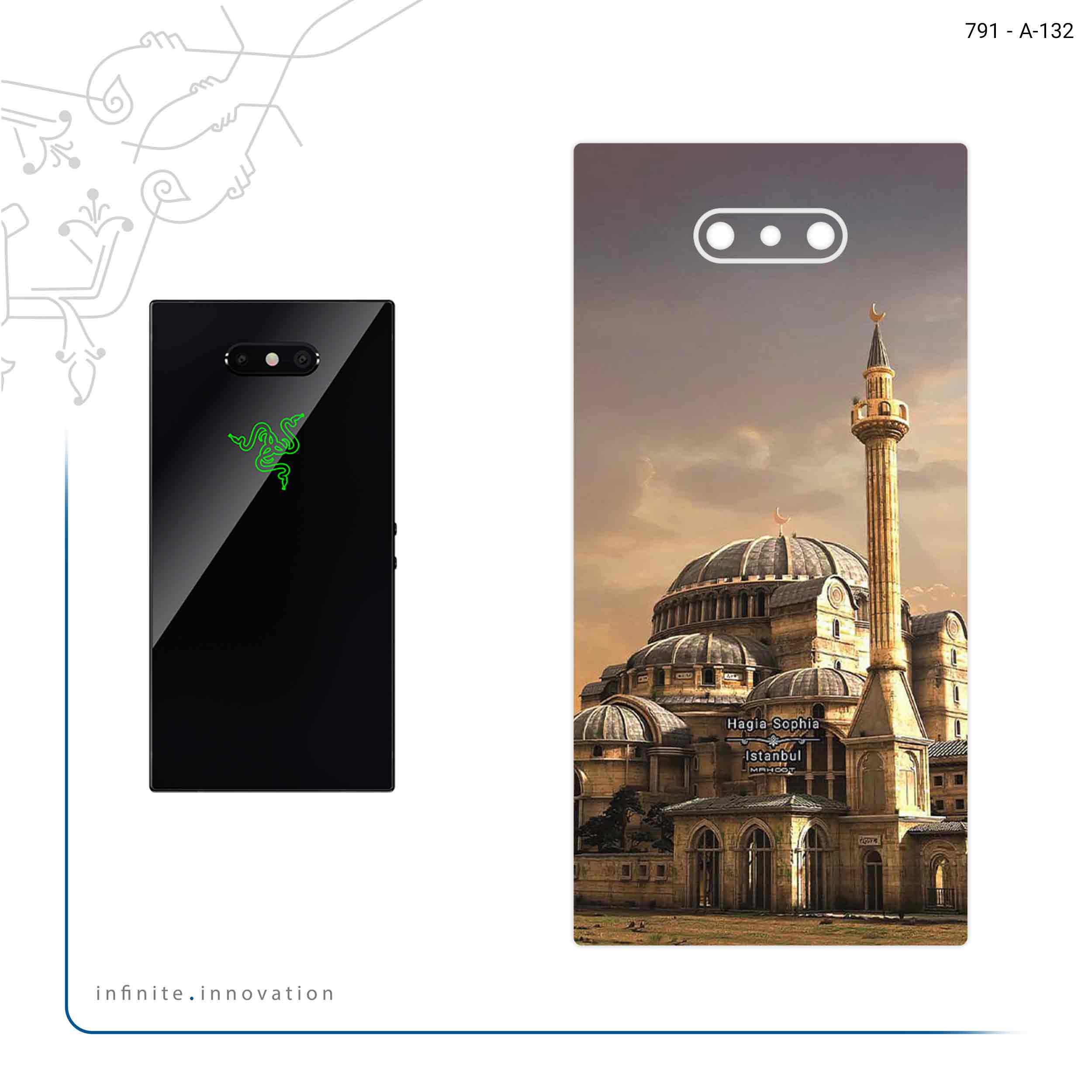 برچسب پوششی ماهوت مدل Hagia Sophia Mosque مناسب برای گوشی موبایل ریزر Phone 2