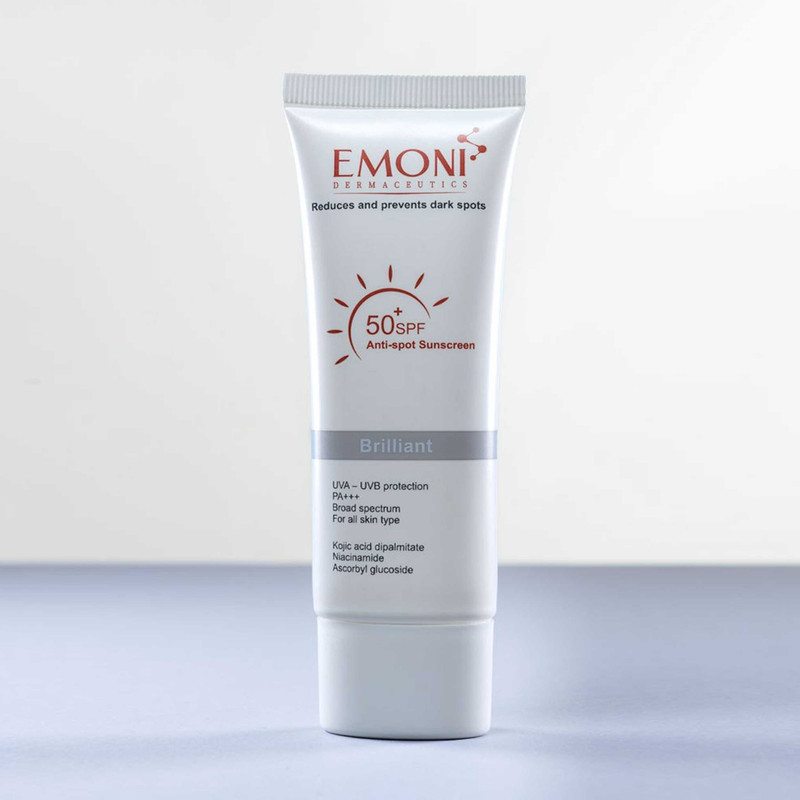 کرم ضد آفتاب بدون رنگ امونی spf50 مدل brilliant مناسب انواع پوست حجم 50 میلیلیتر کرم ضد آفتاب بدون رنگ امونی spf50 مدل brilliant مناسب انواع پوست حجم 50 میلیلیتر