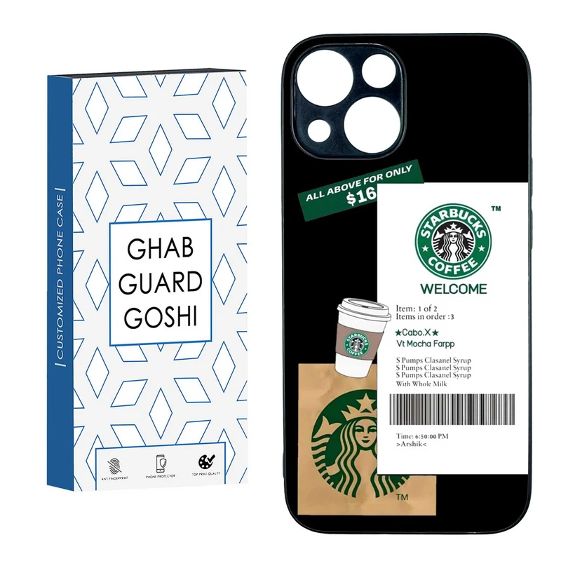کاور قاب گارد گوشی طرح استارباکس کد TPU-071 مناسب برای گوشی موبایل اپل IPHONE 13 MINI 