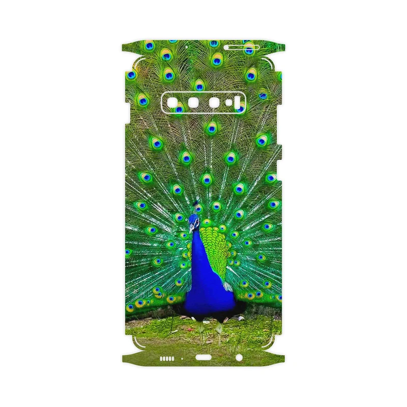 برچسب پوششی ماهوت مدل Peacock-FullSkin مناسب برای گوشی موبایل سامسونگ Galaxy S10 Plus