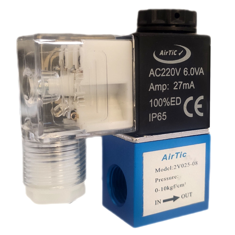 شیر برقی پنوماتیک ایرتیک مدل 2V025-08 شیر برقی پنوماتیک ایرتیک مدل 2V025-08