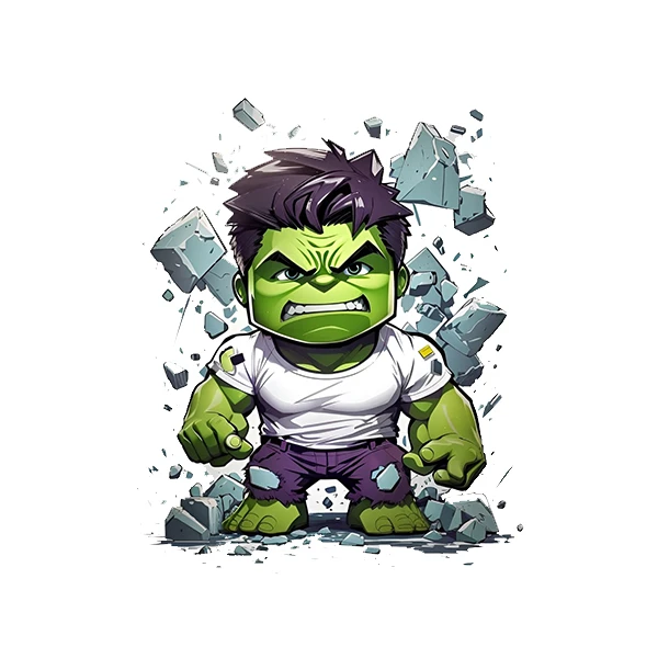 استیکر پارچه و لباس پاد آفرین طرح هالک کد 2799