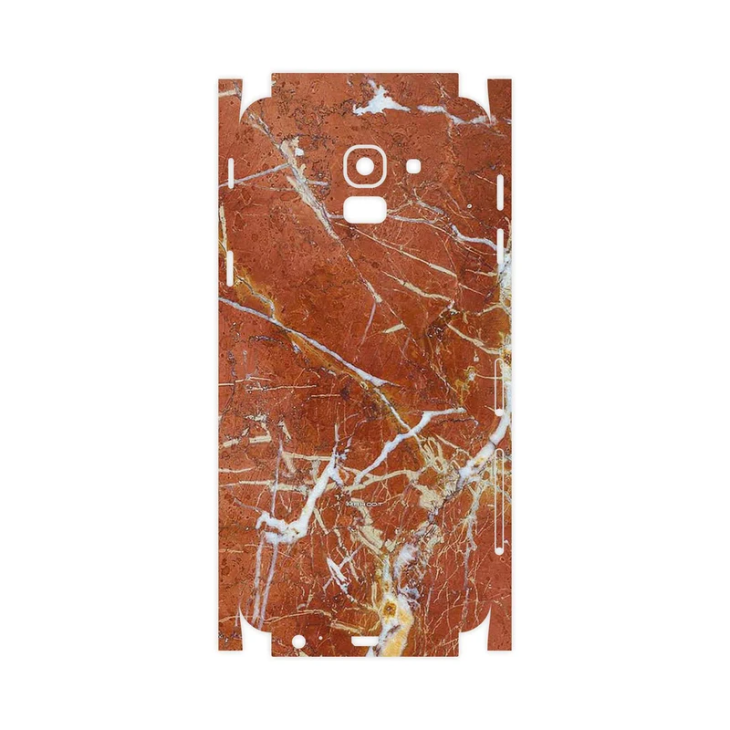 برچسب پوششی ماهوت مدل Red Marble-FullSkin مناسب برای گوشی موبایل سامسونگ Galaxy J6