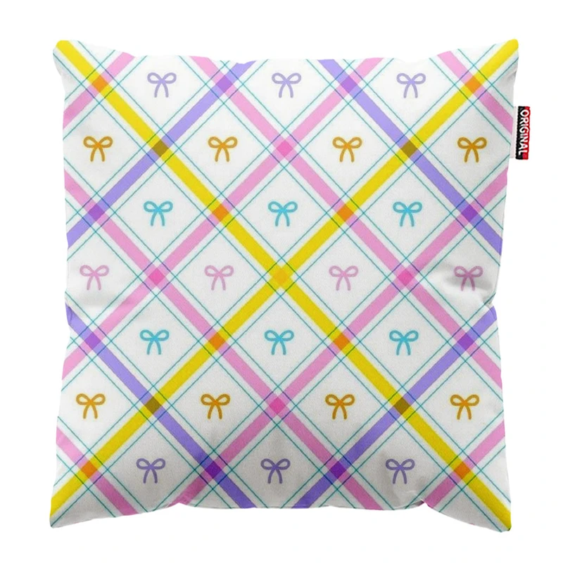 کوسن پاد آفرین طرح پاپیون رنگی کد 1486 سایز 30*30 سانتی متر