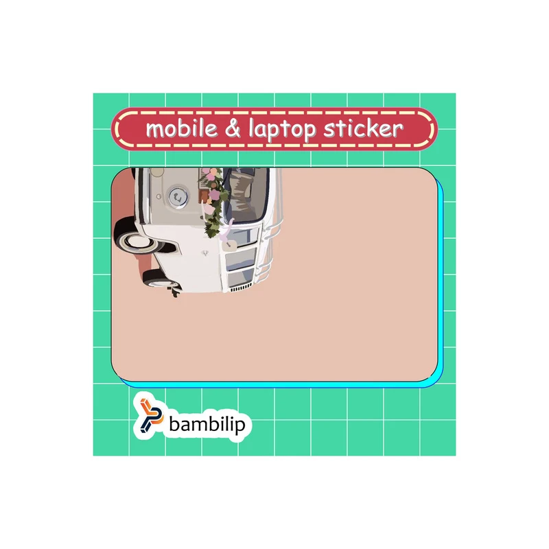 استیکر بامبیلیپ مدل کارت عابر طرح فولکس  با بک گلبهی  کد 5906913