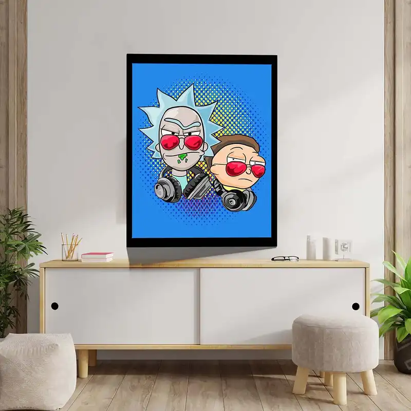 تابلو مدل Rick & Morty کد F-1062