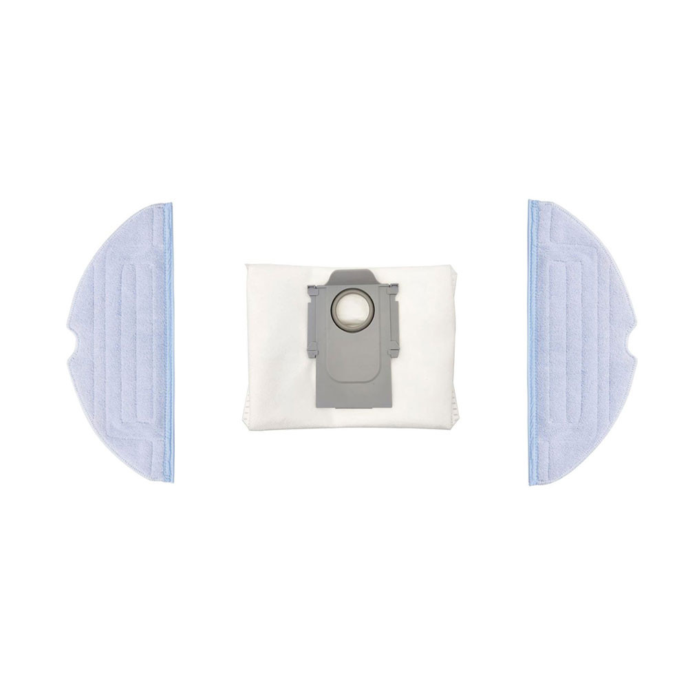 کیسه تخلیه و پد تی جارو رباتیک مدل Roborock مناسب برای جاروبرقی رباتیک روبوراک  S7 Max V Ultra مجموعه 3 عددی