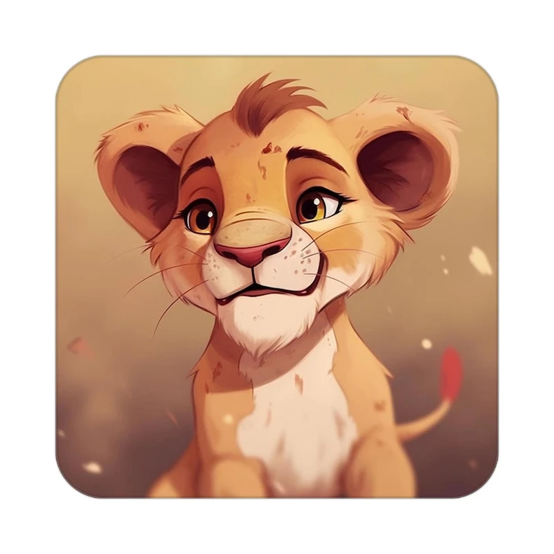 زیر لیوانی کاکتی طرح شیر مدل mp23197