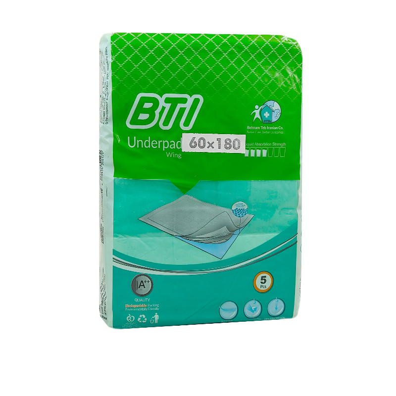 زیراندار بیمار بی تی آی مدل 180x60 بالدار بسته 5 عددی