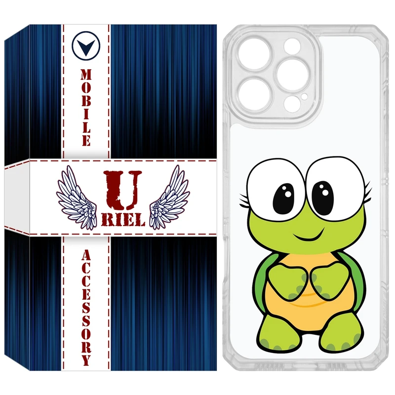 کاور یوریل مدل Clear کد 59 طرح لاکپشت مناسب برای گوشی موبایل اپل iPhone 16 Pro Max