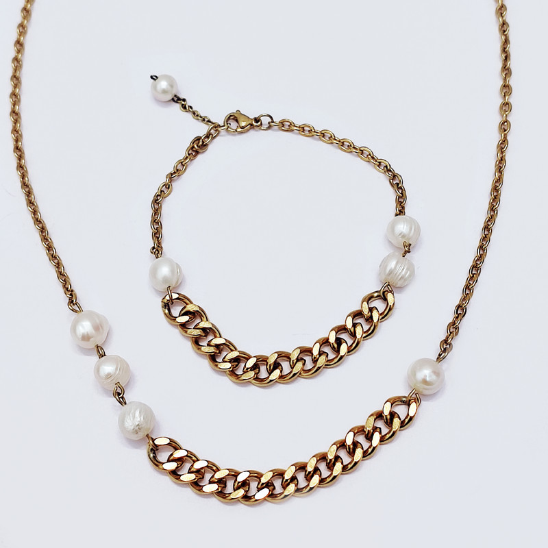 نیم ست زنانه مدل استیل مروارید نیم ست زنانه مدل استیل مروارید