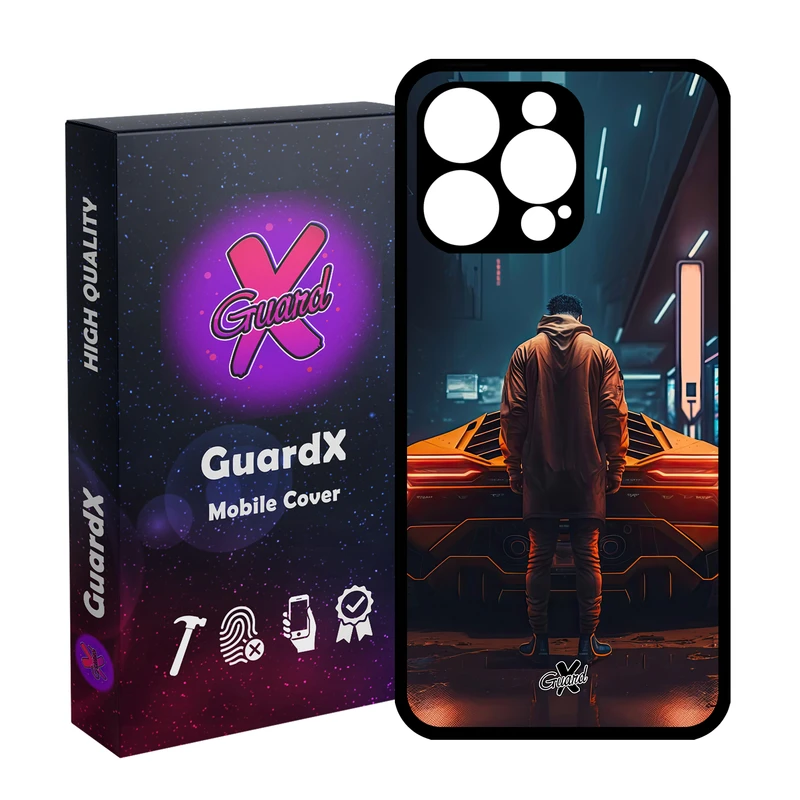 کاور گارد ایکس طرح لامبورگینی مدل Glass10601 مناسب برای گوشی موبایل اپل iPhone 15 Pro Max