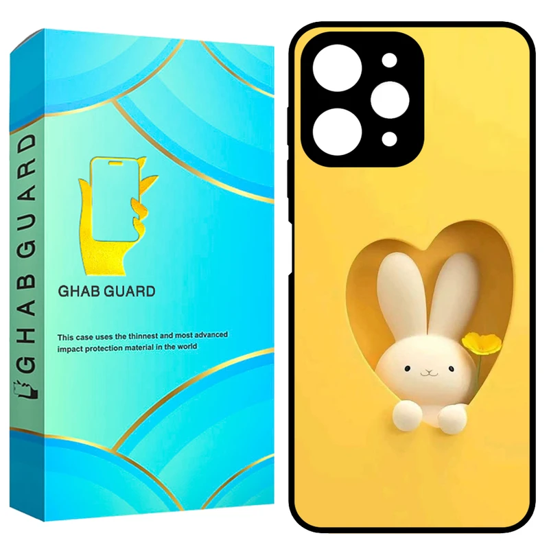 کاور قاب گارد طرح خرگوش مدل GCHPR12 مناسب برای گوشی موبایل شیائومی Redmi 12 4G / Redmi 12 5G / Poco M6 Pro 5G