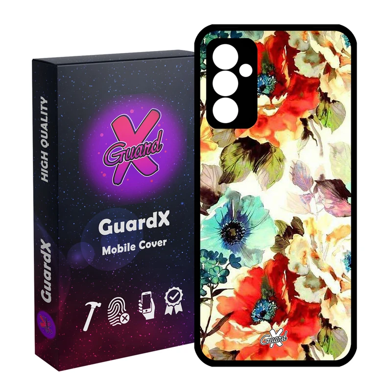 کاور گارد ایکس طرح گل مدل Glass10405 مناسب برای گوشی موبایل سامسونگ Galaxy A14 / A14 5G