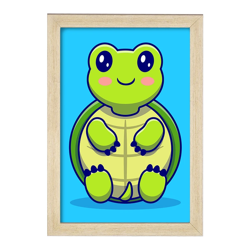 تابلو خندالو مدل  حیوانات بامزه لاکپشت کد 25425