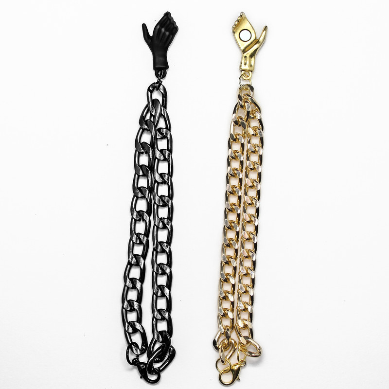 دستبند زنانه مدل مگنتی طرح دست کد 791 مجموعه 2 عددی