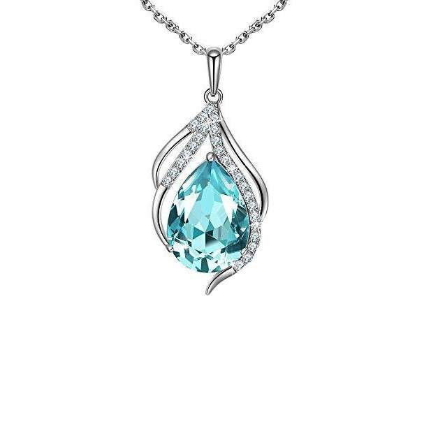 گردنبند نقره زنانه قیراط طرح اشک کد GH4424