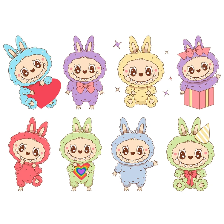 استیکر پارچه و لباس پاد آفرین مدل عروسک لبوبو کد S2325