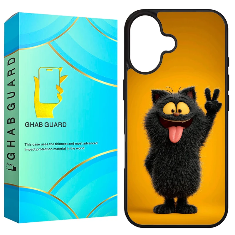 کاور قاب گارد طرح گربه مدل G16PL مناسب برای گوشی موبایل اپل iPhone 16 Plus
