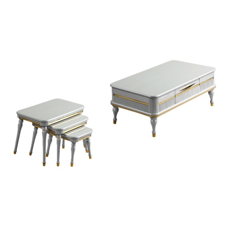 میز پذیرایی گالری چوب آشنایی مدل Wh-658 مجموعه 4 عددی