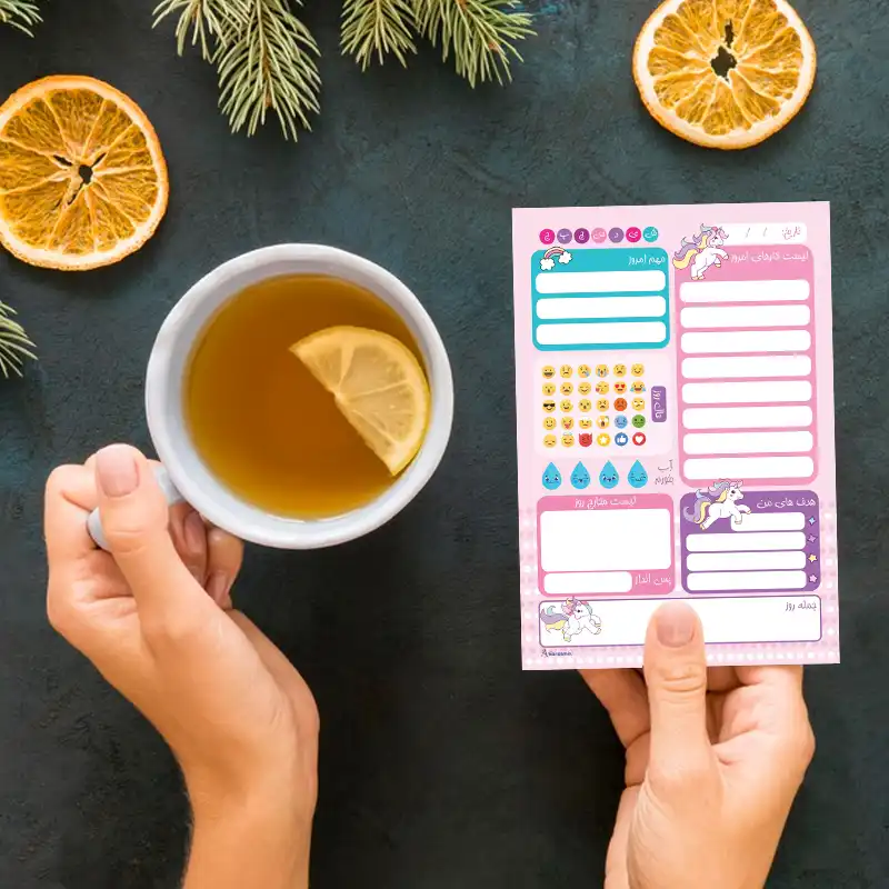 کاغذ یادداشت مدل برنامه ریزی سرزمین طرح یونیکورن بسته 50 عددی