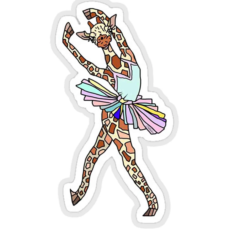 استیکر لپ تاپ طرح giraffe ballerina tutu کد ST751